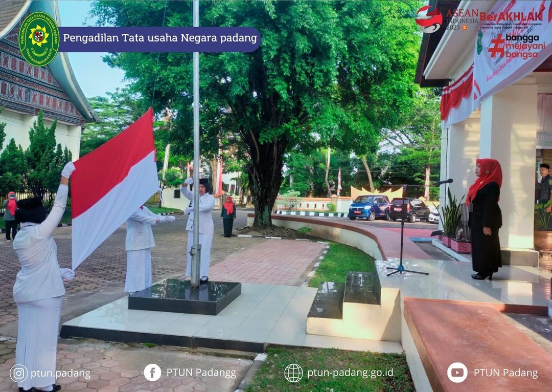 Pengadilan Tata Usaha Negara Padang mengadakan Upacara menyambut HUT RI ke 78