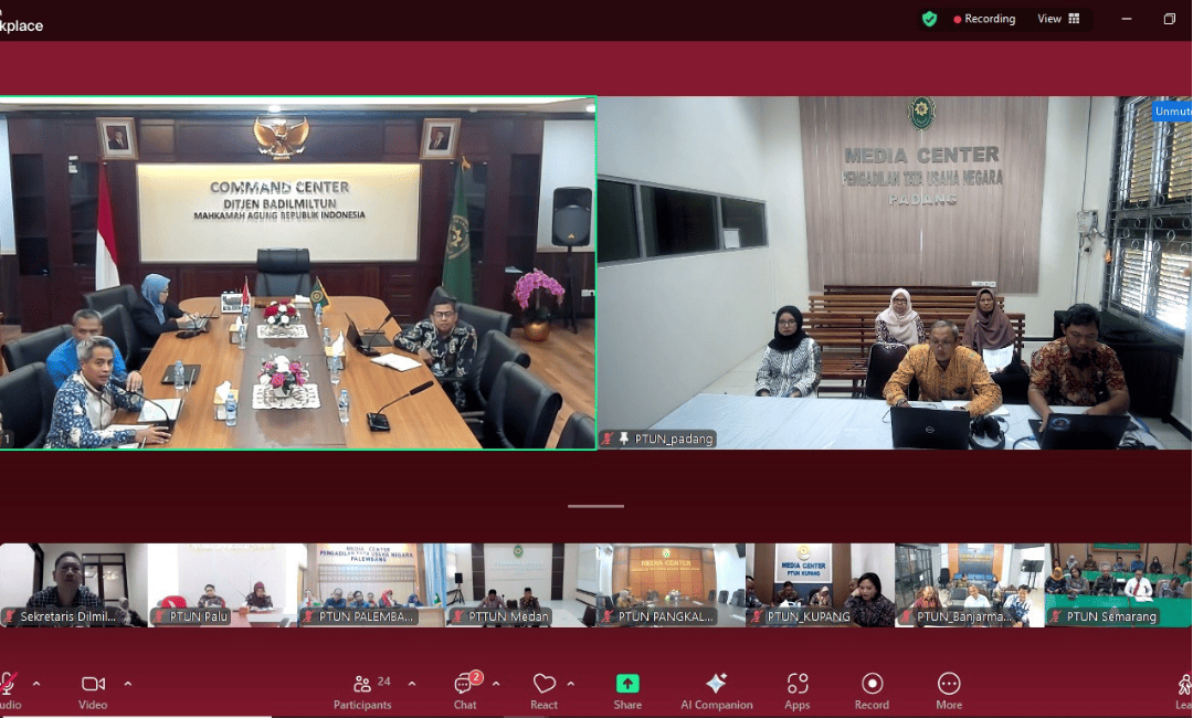 Kegiatan Zoom Meeting Pengajuan usulan WBK Tahun 2025