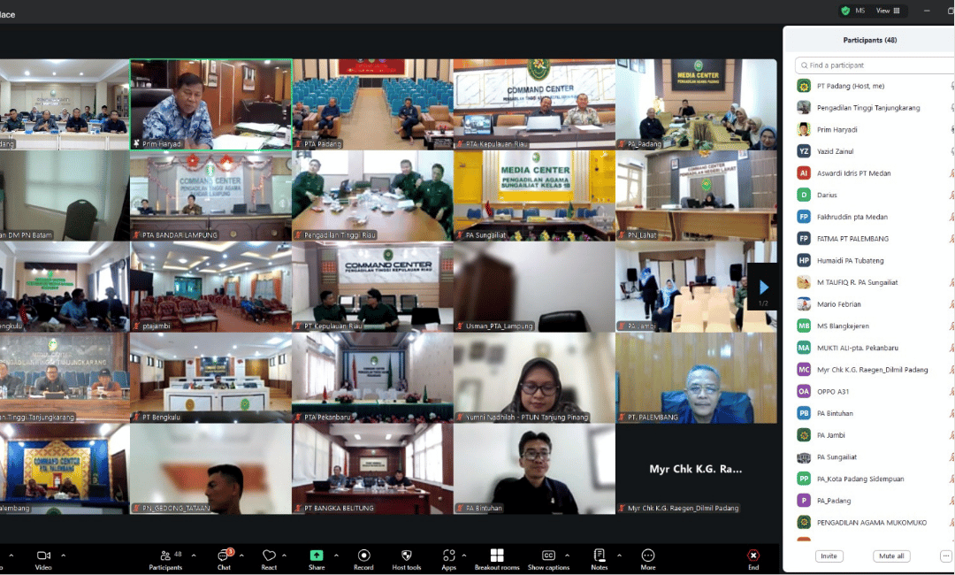 Rapat Koordinasi/ Technical Meeting Pelaksanaan Pertandingan PTWP Zona Sumatera