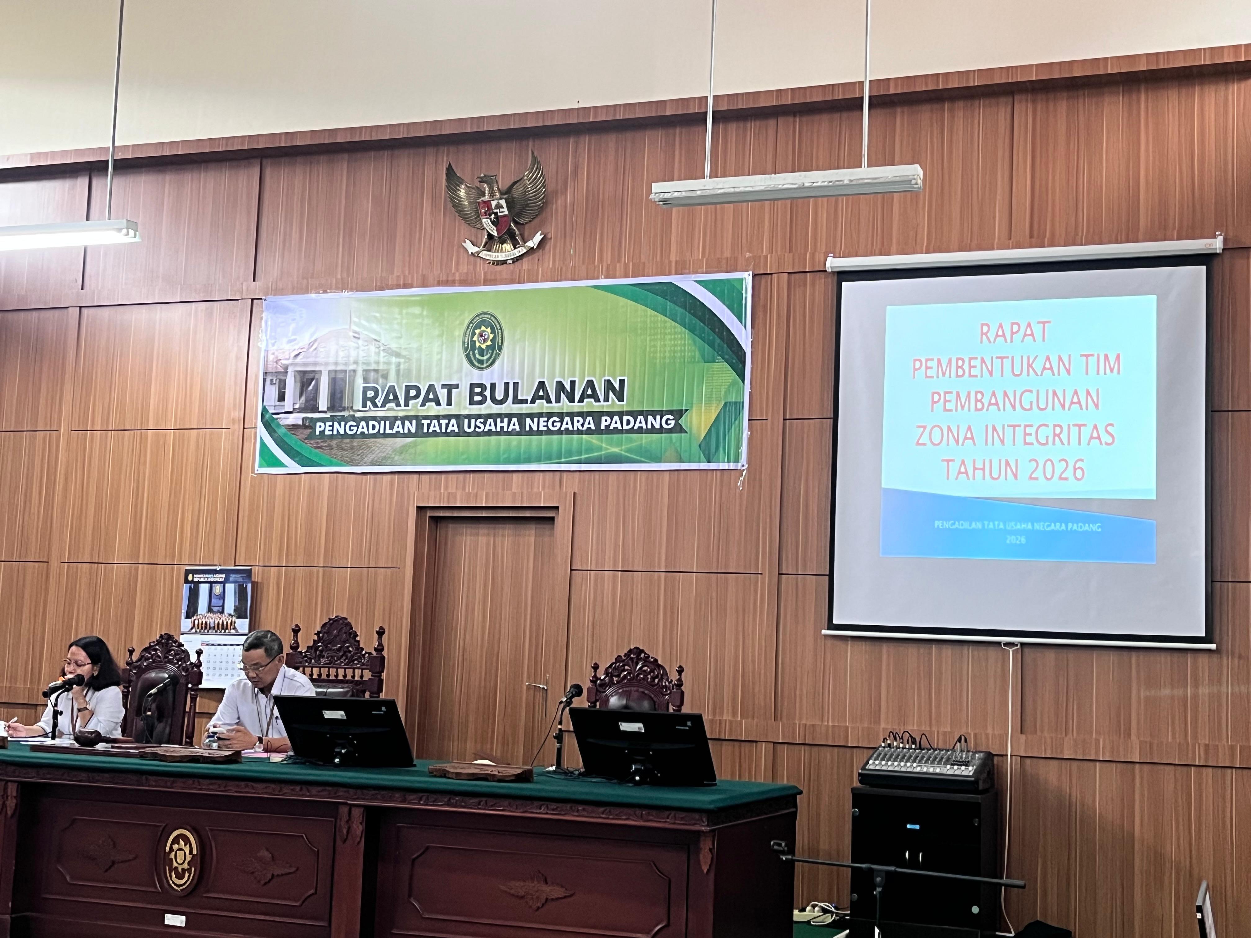 Rapat Pembentukan Pembangunan Zona Integritas Tahun 2026
