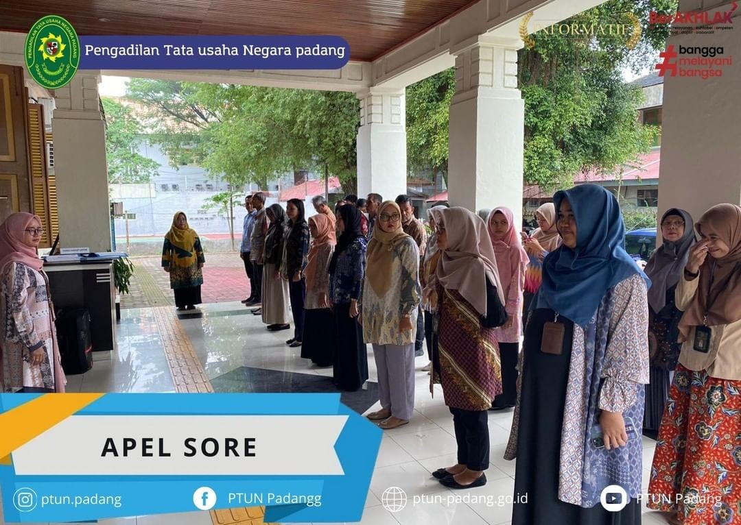 Pengadilan Tata Usaha Negara Padang melaksanakan Kegiatan Apel Sore