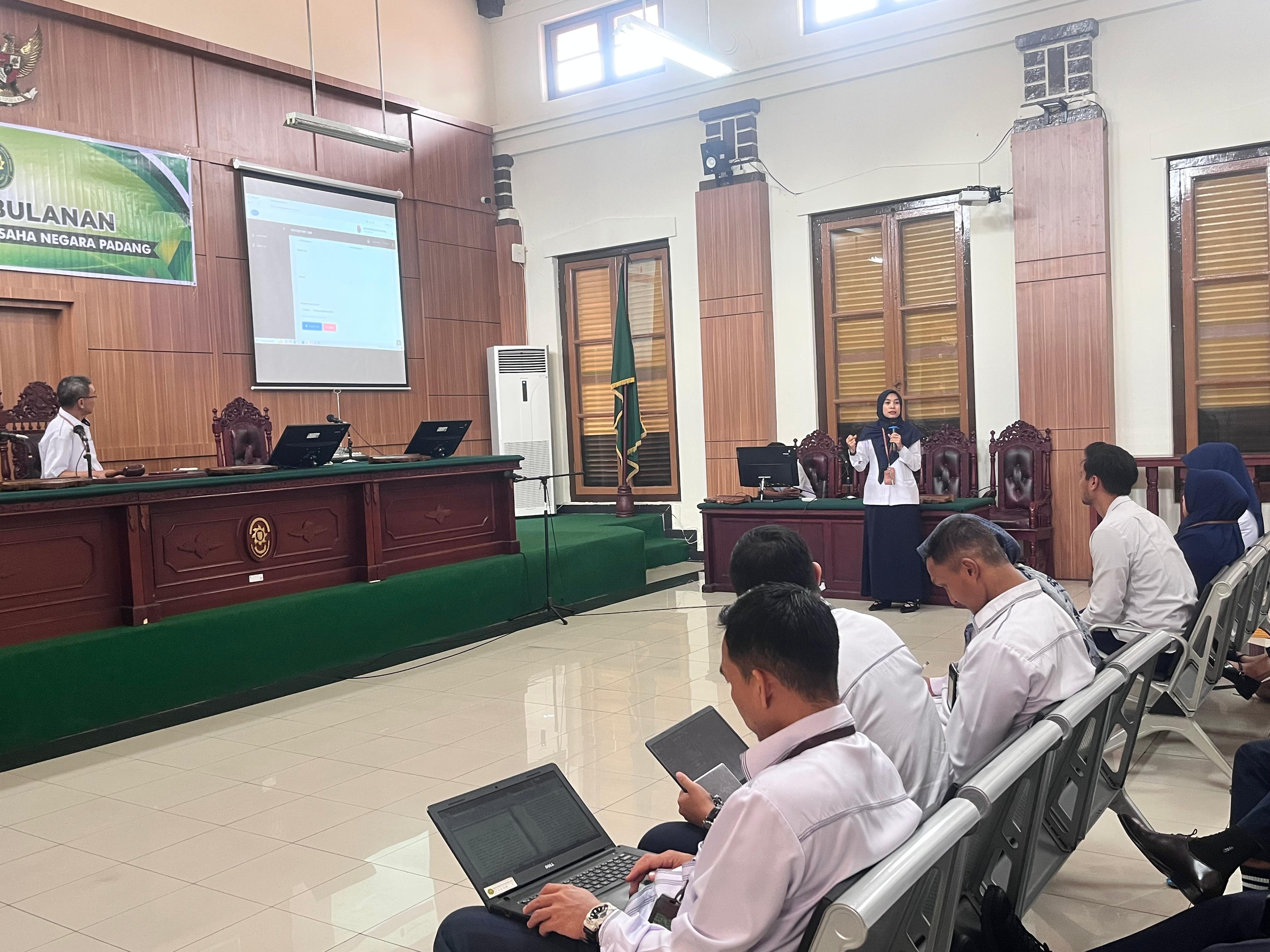 Kegiatan Sosialisasi Penggunaaan Aplikasi E-Cuti PTUN Padang Versi 2.0