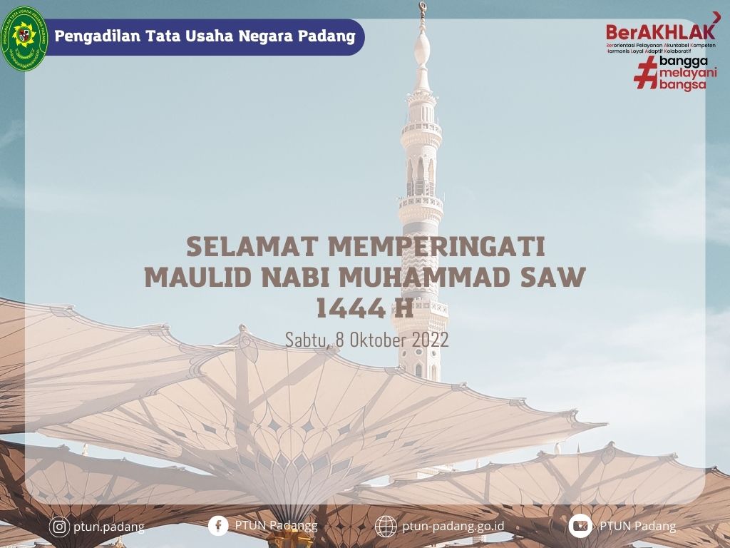 Selamat Memperingati Maulid Nabi Muhammad SAW 1444 H